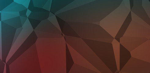 Polygonal background. Colorful wallpaper with geometric design. Digital 3d illustration.