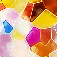 Modern art. Colorful contemporary artwork. Color strokes of paint. Brushstrokes on abstract background. Brush painting.