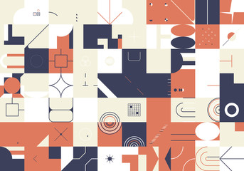 Retro Future Abstract Vector Pattern