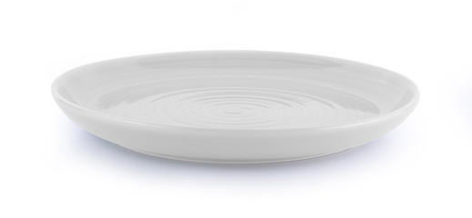 empty plate isolated on white background.