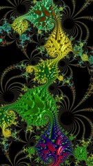 Artistic and imaginative digitally designed abstract 3D fractal background