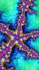 Artistic and imaginative digitally designed abstract 3D fractal background