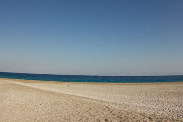 Fototapeta na wymiar Greek beaches. Rhodes island. Summer vacation. Euro-trip.