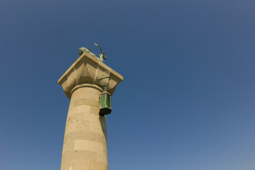 Greek statue. Monument. Rhodes island. Summer vacation. Euro-trip.