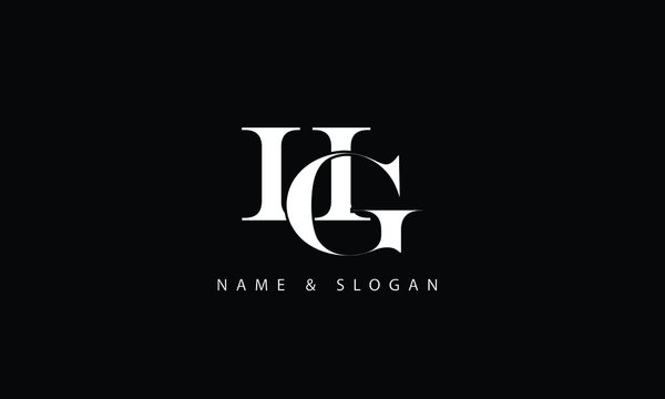HG, GH, H, G abstract letters logo monogram