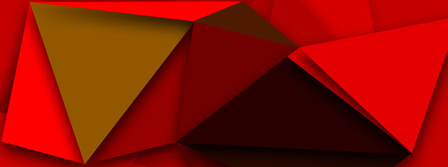 Fototapeta na wymiar Abstract red geometric low poly background
