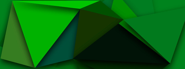 Obraz na płótnie Canvas Abstract green geometric low poly background