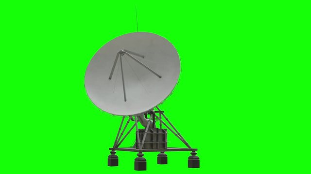 5G antennas and GSM transmitters on Surface with Advanced Antenna Technology in Green Screen with Alpha Channel