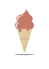 ice cream cone in pink color