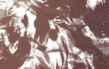 2D illustration of colorful brush strokes. Decorative texture painting. Vibrant paint pattern backdrop. Chaotic brushstrokes painting.