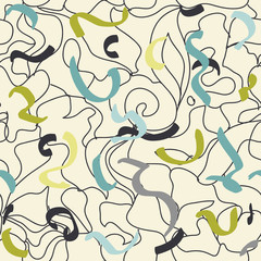 Vector seamless abstract pattern with netting lines. Organic shabby background for printing brochure, poster, card, textile, wrapping paper, web page design. Shabby chic.