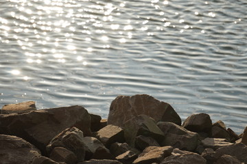 川沿いのキラキラした水面/Sparkling surface of the river