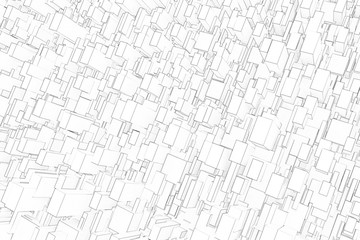 Abstract futuristic of modern flat geometric connection network.Architecture interiors concept background.3D illustration and rendering.