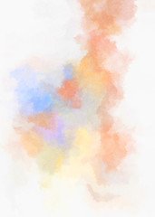 Obraz premium Watercolor painted background. Abstract Illustration wallpaper. Brush stroked painting. 2D Illustration.