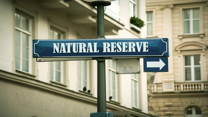 Street Sign to NATURAL RESERVE