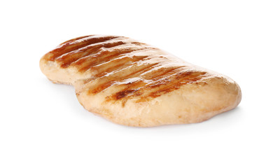 Tasty grilled chicken fillet isolated on white