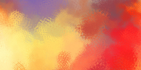 Vibrant paint pattern backdrop. 2D illustration of colorful brush strokes. Decorative texture painting. Painted background.