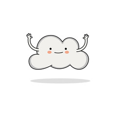 Cute Cloud Cartoon Character