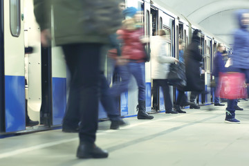 wagon train subway movement, transportation concept abstract background without people