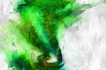 Rough brushstrokes on abstract background. Brush painting. Color strokes of paint. Unique wall art. Modern art on canvas. Colorful contemporary artwork.