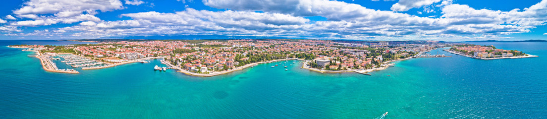 City of Zadar aerial panoramic view