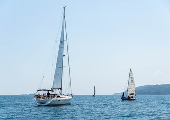 Fototapeta na wymiar Sailing Regatta in Varna, Bulgaria