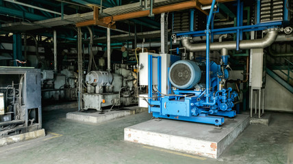 Gas boiler room for steam production of manufacturing factory