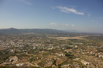 Fototapeta premium Panorama of Greece. Rhodes island. Rest at the sea. Euro-trip.