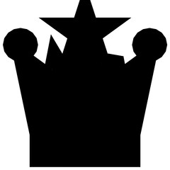 Crown icon with black color