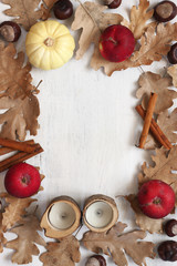 Autumn composition as frame