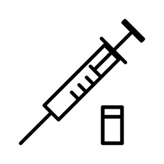 Syringe and medicine icon
