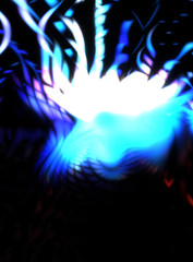 Light particle trails. Light explosion star with glowing particles and lines. Beautiful moving abstract rays background.