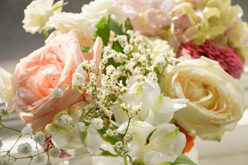 flowers bouquet pink bloom wedding romantic love symbol