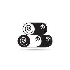 hay bales icon on white background vector