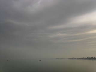 foggy lake