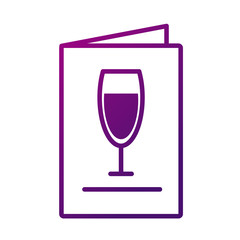 wine cup drink in menu card gradient style