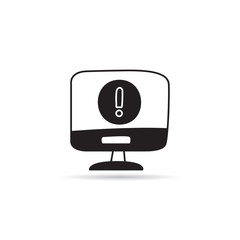 error symbol on desktop icon on white background vector
