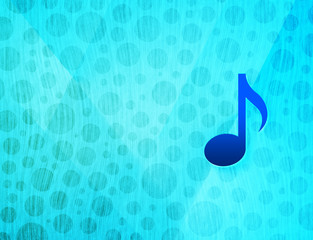 Music icon shiny bubble abstract cyan blue background wet aqua texture illustration