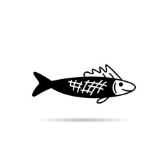 fish icon vector on white background