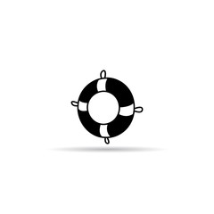 lifebuoy icon on white background vector