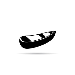 canoe icon vector on white background
