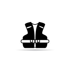safety vest icon vector on white background