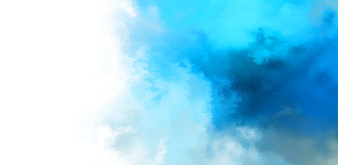 Abstract colorful watercolor on white background. Digital art painting.