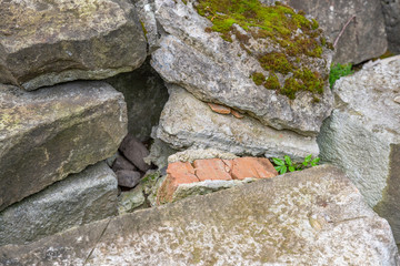 Original textured surface of of a natural coarse stone