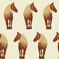 Seamless vector illustration with a horse.