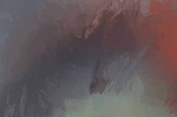 Abstract background of colorful brush strokes. Brushed vibrant wallpaper. Painted artistic creation. Unique and creative illustration.