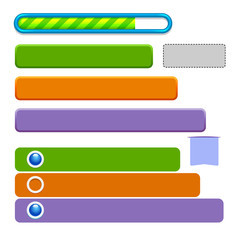 set of Colorful long round buttons. Website download colorful long round buttons.