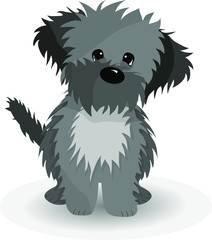 Vector illustration of a cute dog