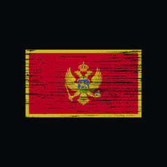 Montenegro Grunge Distress Country Flag Vector