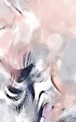 Modern art. Colorful contemporary artwork. Color strokes of paint. Brushstrokes on abstract background. Brush painting.